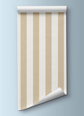 Papel de Parede Infantil - Listrado Largo Regular Bege Lã